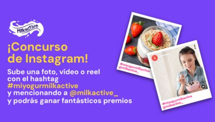 Concurso de Instagram con hashtag de productos lácteos