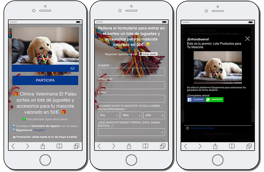 concurso de mascotas online de Clínica Veterinaria El Palau