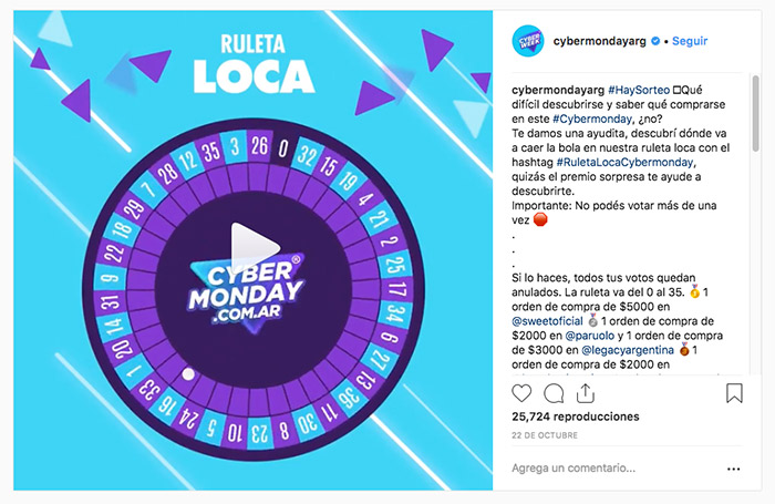 ejemplo de promociones para Cyber Monday