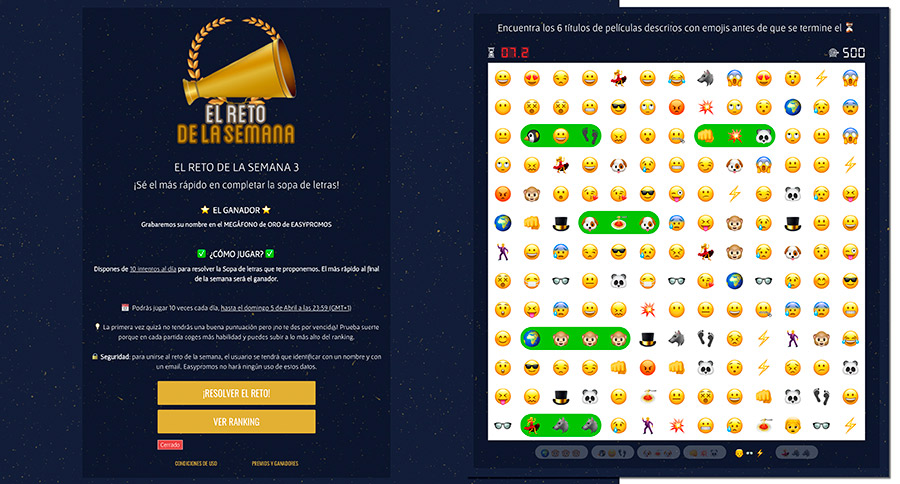 Ejemplo de sopa de letras del sector digital