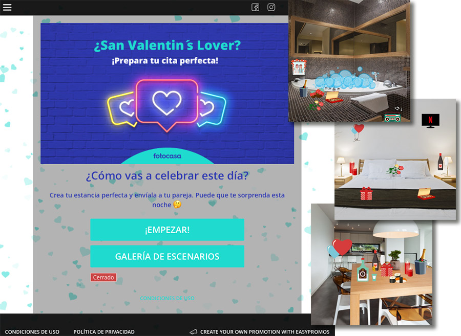 ejemplo de promoción con escenarios de Fotocasa