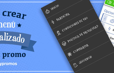 como crear un menu personalizado para tu promo
