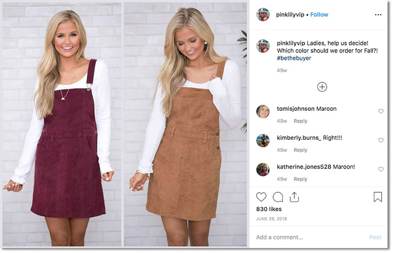 ejemplo de feedback en redes sociales