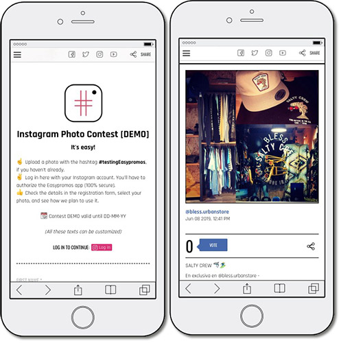 ejemplo de concurso de fotos en instagram