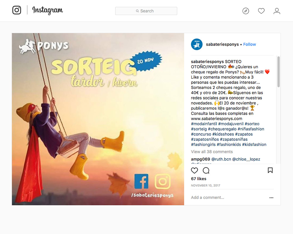 ejemplo ponys zapateria