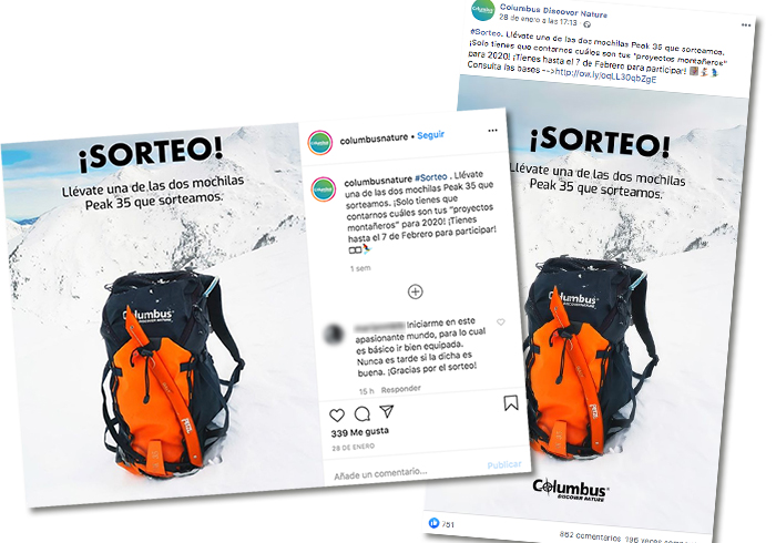 ejemplo de promoción de un producto en varias redes sociales