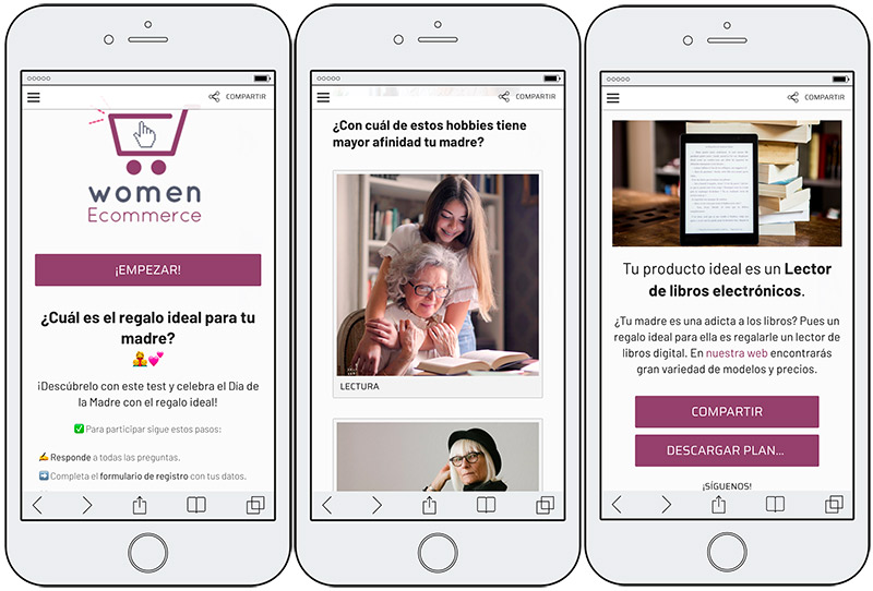 ejemplo de recomendador de productos para el Día de la Madre