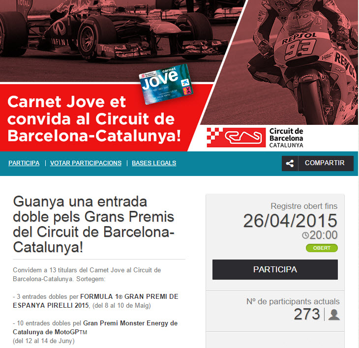 sorteo entradas circuito motor