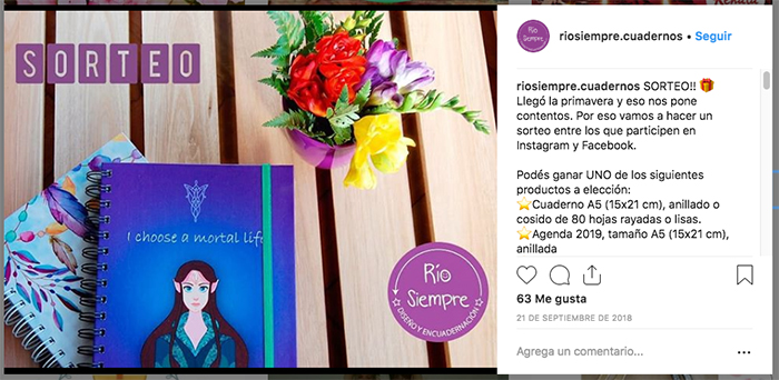 ejemplo de sorteo multired de primavera (instagram)