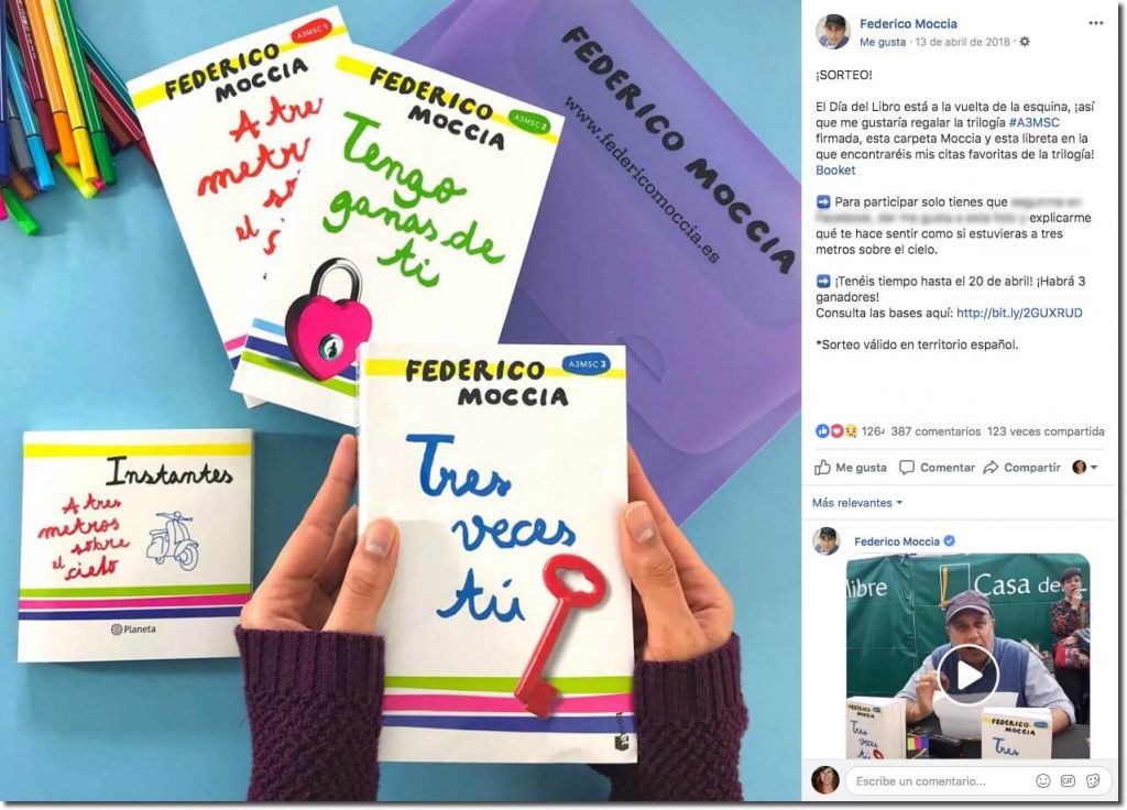 sorteo facebook escritor dia libro