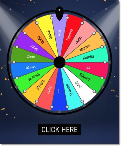 spin the wheel game with employee names for team building