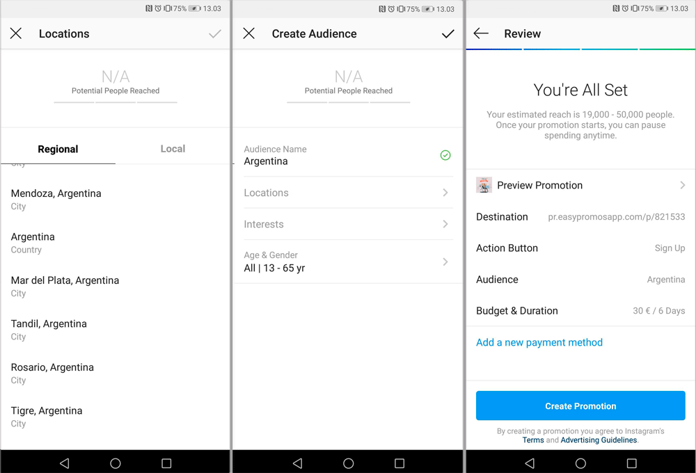 Ejemplo de como difundir un sorteo con ads