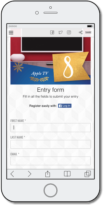 12 days of Christmas giveaways register