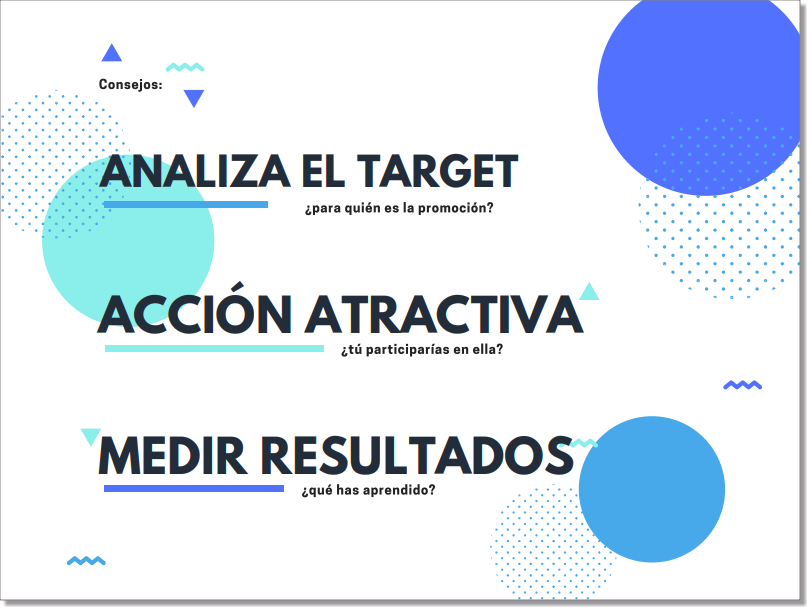 consejos promocion en web