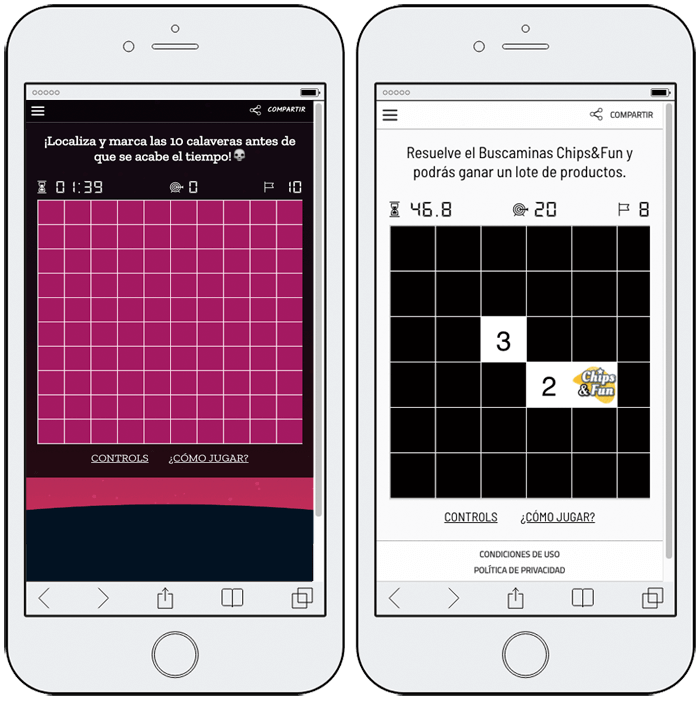 cuadricula buscaminas numero casillas