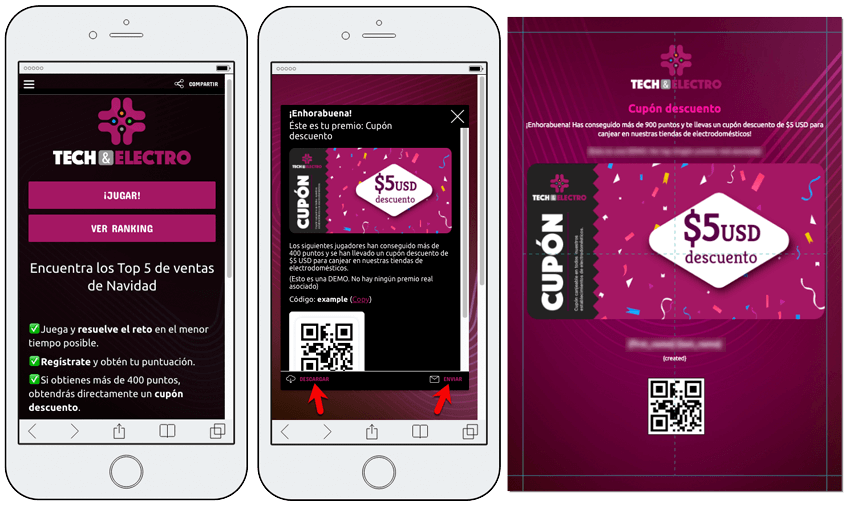 promociones para Cyber Monday: ejemplo cupón promocional