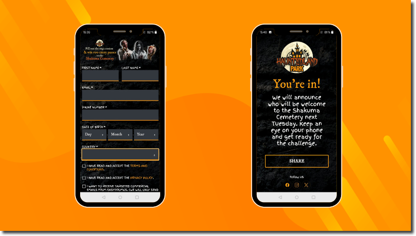 halloween promotion idea: entry form giveaway