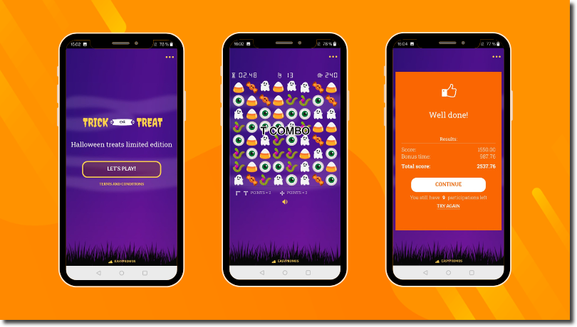 slide & match halloween game