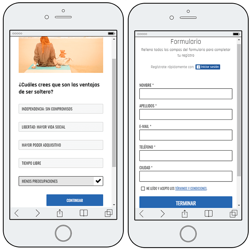 captacion datos y cualificar lead con encuesta promocion