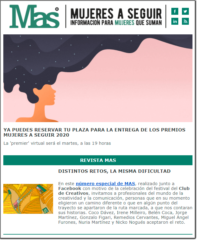 newsletter invitacion entrega premios online