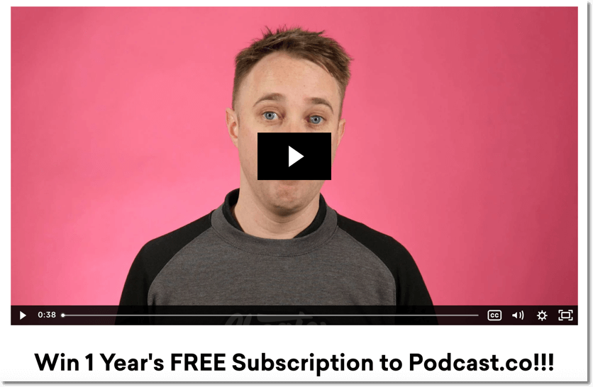 podcast giveaway entry form giveaway