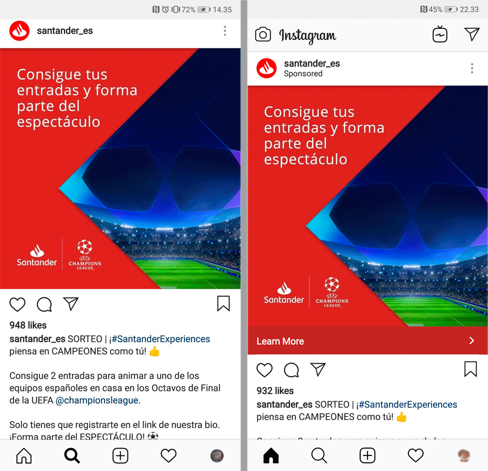 ejemplo de anuncio de un sorteo en instagram