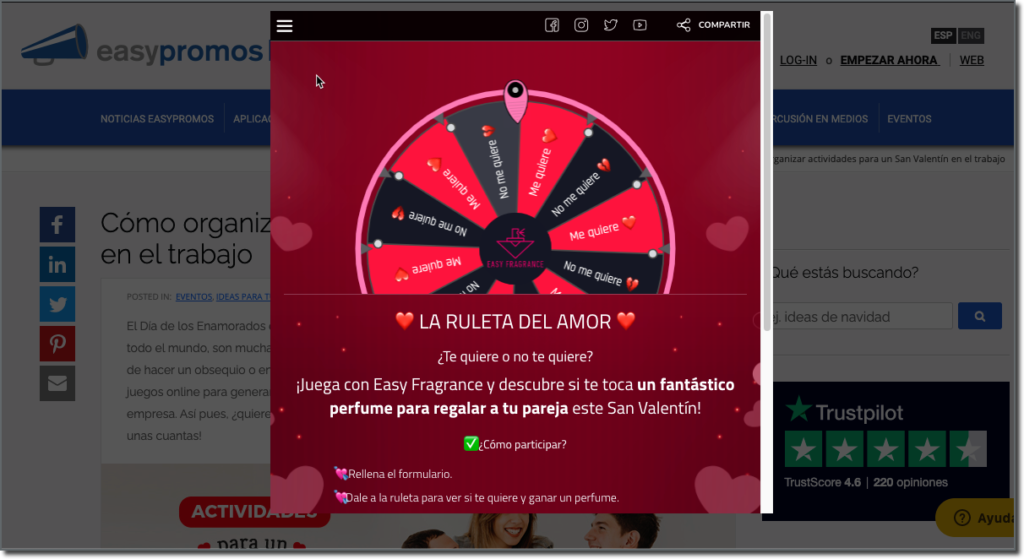 incrustar promocion tipo ventana emergente