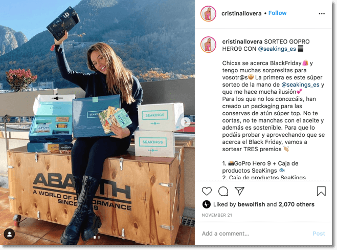 sorteo deportista redes sociales