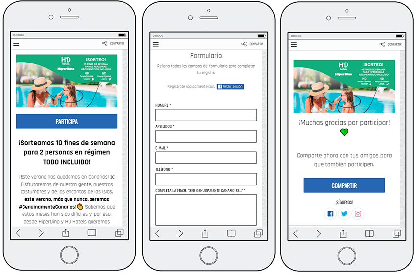 sorteo con formulario registro