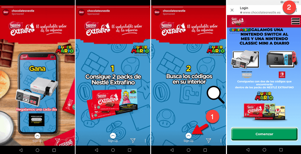 ejemplo de sorteo en stories promocionado