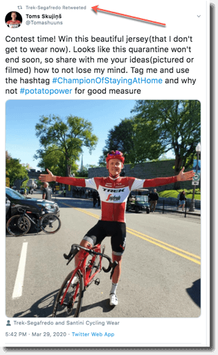 sorteo en Instagram de un deportista foto 7