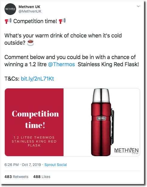 Engagement with social media giveaways